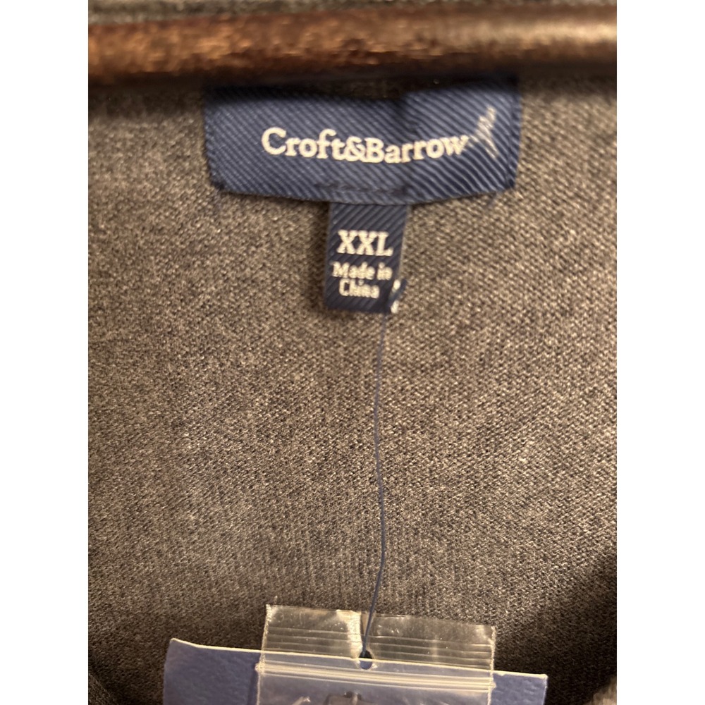 Croft & Barrow Mens XXL Iron Gray Heather Cardigan Sweater MC53S202RS NWT - Picture 3 of 7
